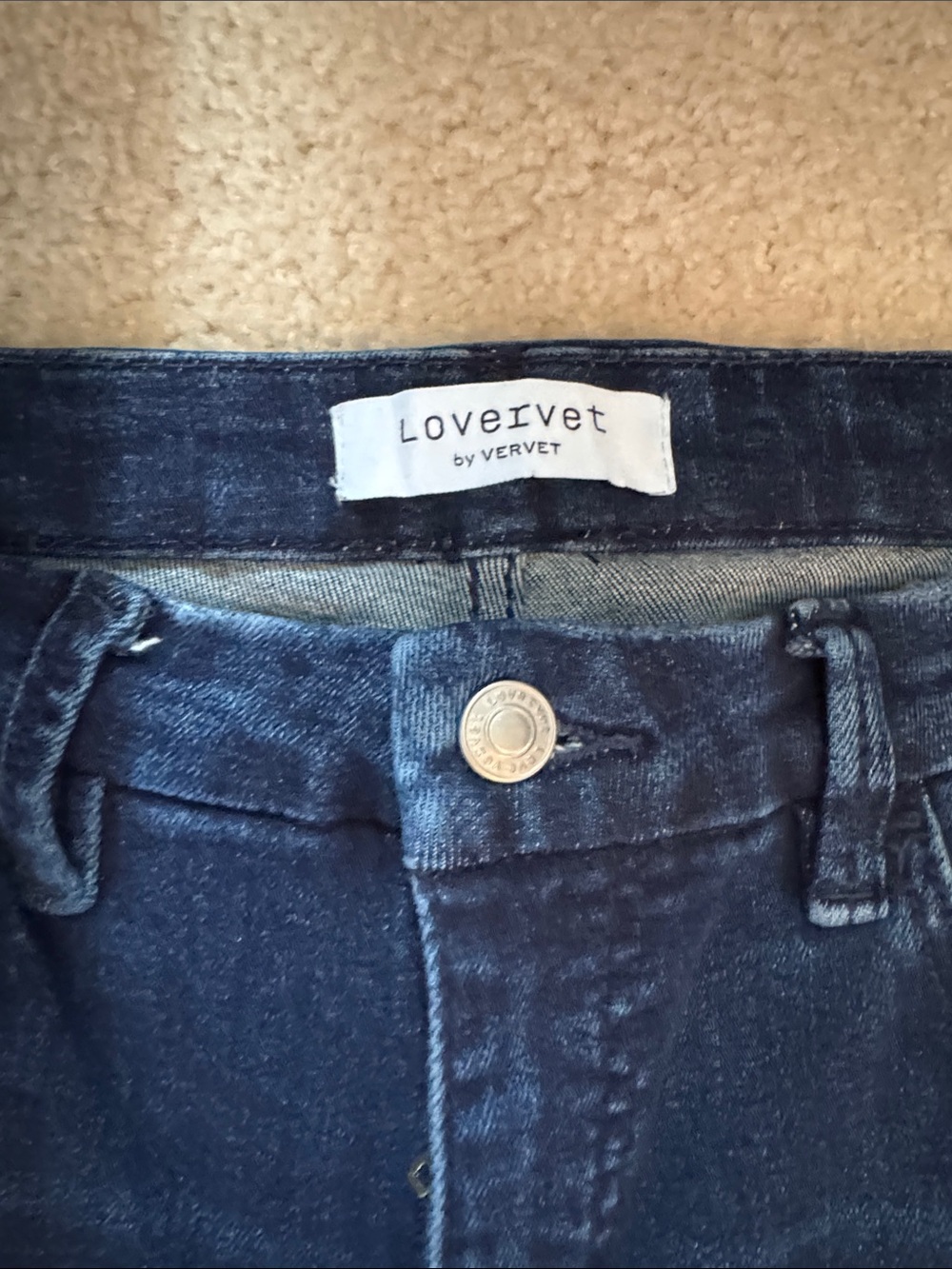 Dark Blue Women's Flare Jeans - Picture 2 of 5